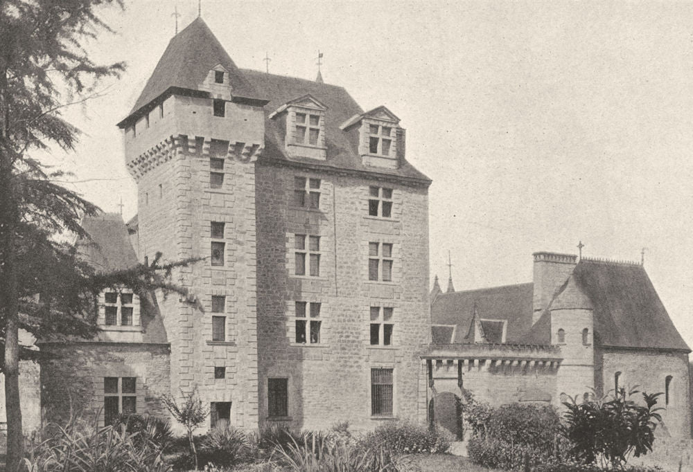 DORDOGNE. Fayrac. Chateau 1895 old antique vintage print picture